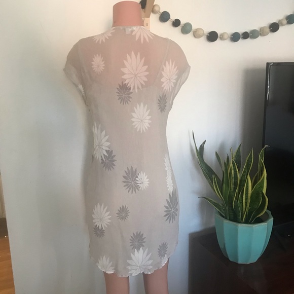 James Peres crinkle chiffon mini shift dress - Picture 4 of 6